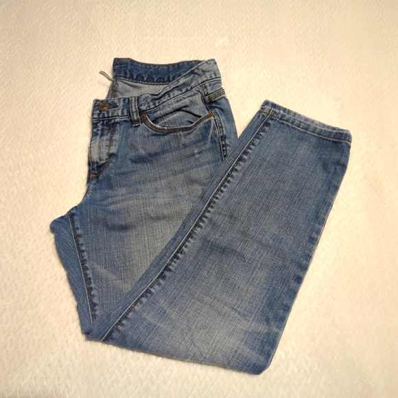 LOFT Denim - LOFT Jeans Lean Boyfriend Light Wash Disttessed Petite Size 8P